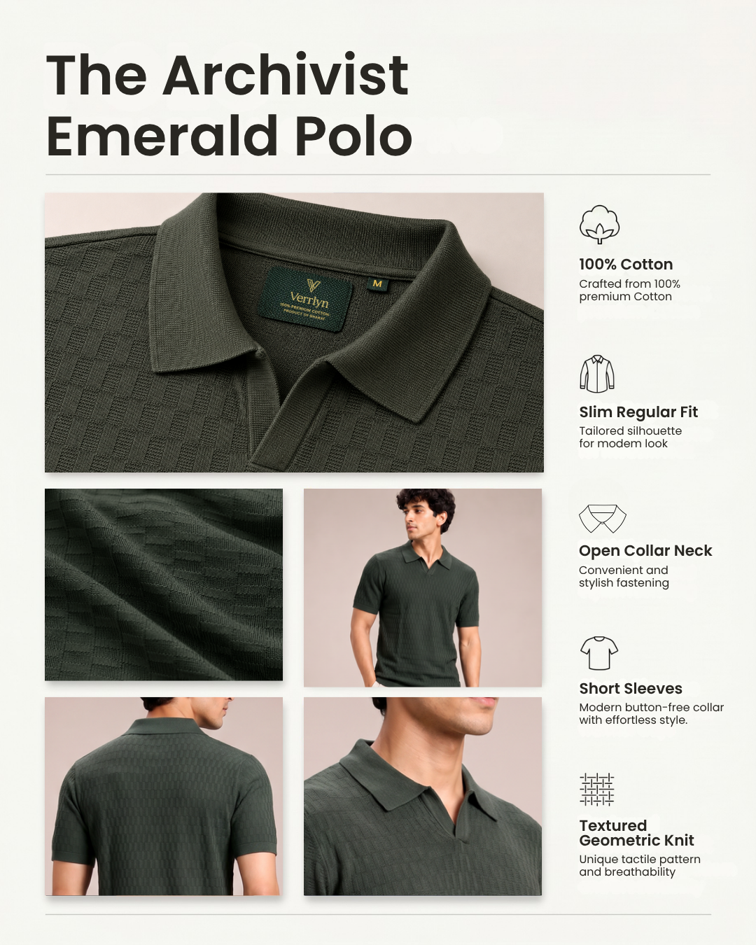 The Archivist Emerald Polo