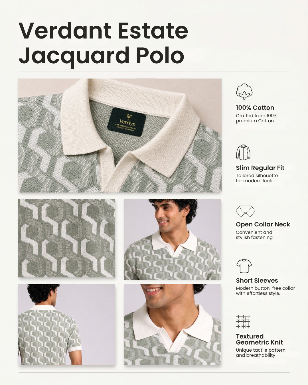 Verdant Estate Jacquard Polo